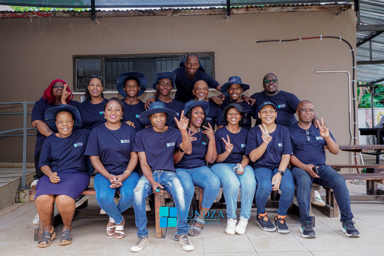 Group of Fundza Training Institute learners in branded shirts after training